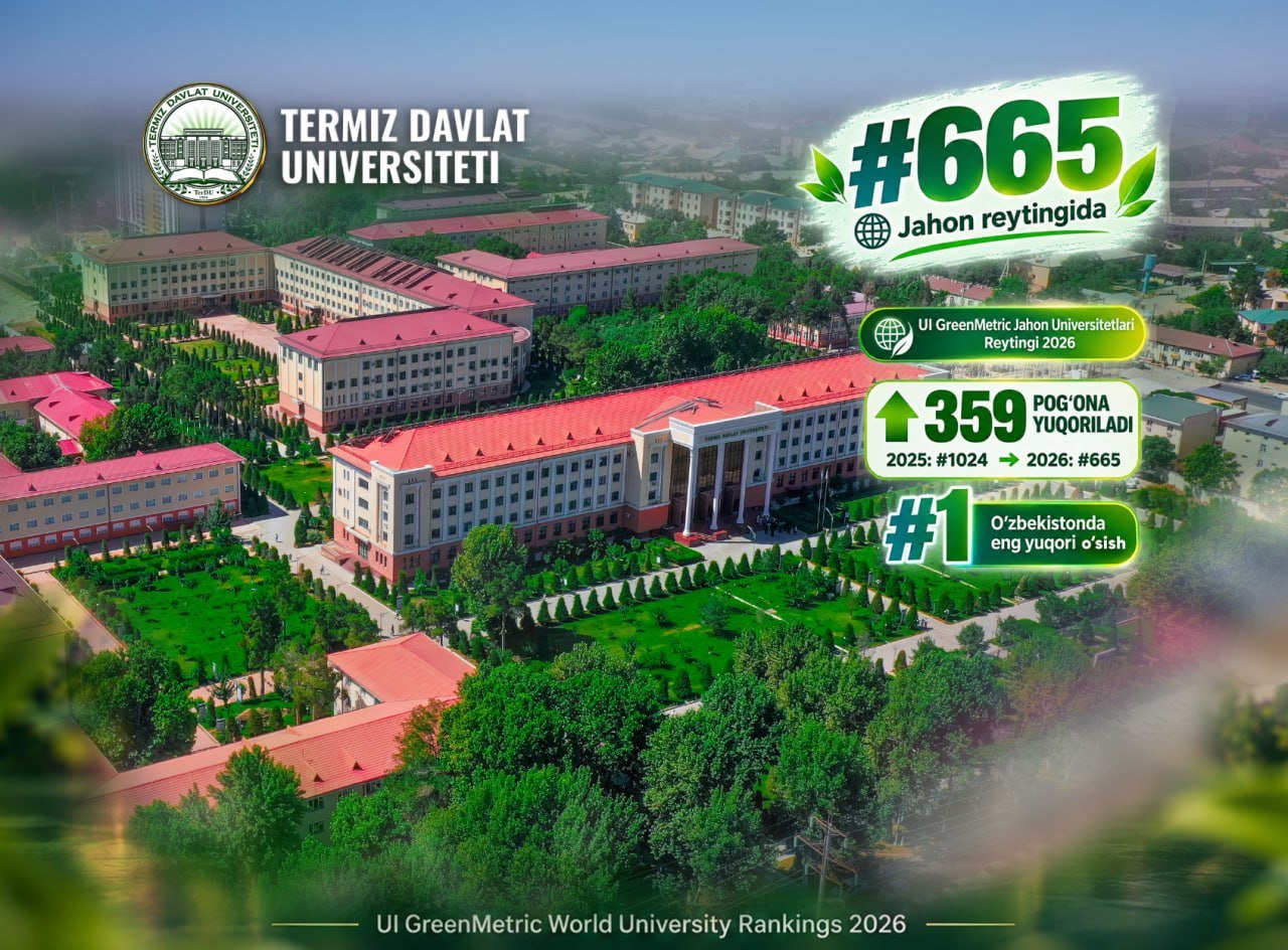 TerDU yana bir bor TOP-1000 universitetlar qatoridan joy oldi